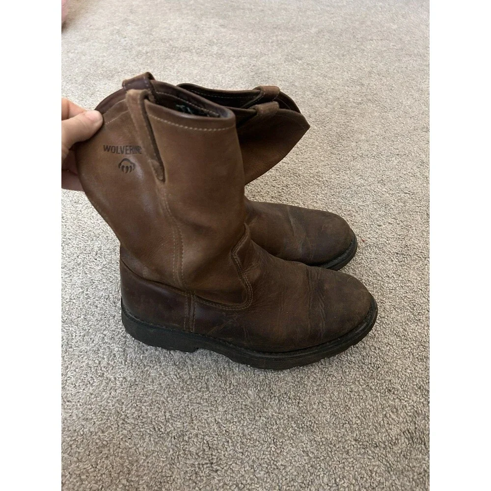 WOLVERINE Men's Wellington Sz 11EW Brown Leather DD Work‎ Steel Toe Boot W04707